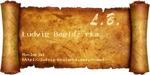 Ludvig Boglárka névjegykártya