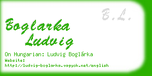 boglarka ludvig business card